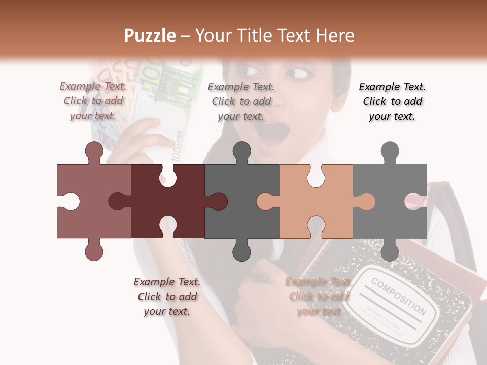 European Cash Girl PowerPoint Template