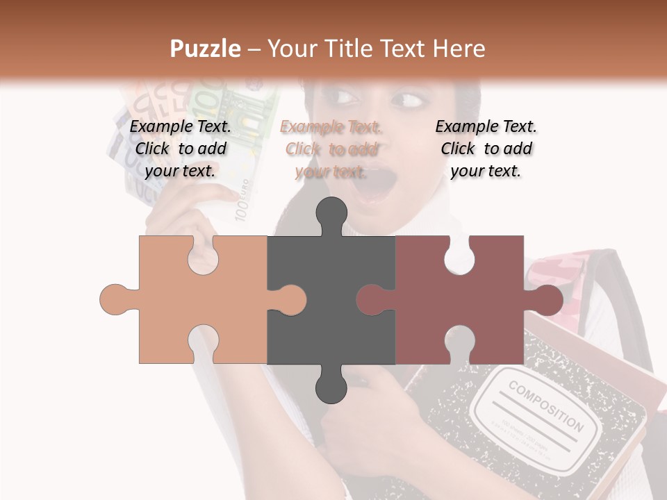 European Cash Girl PowerPoint Template