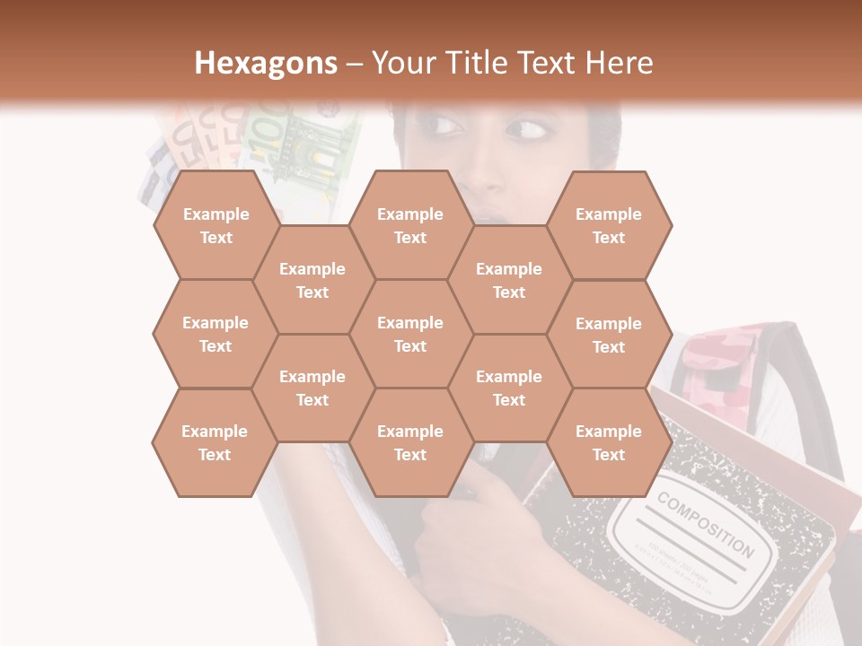 European Cash Girl PowerPoint Template