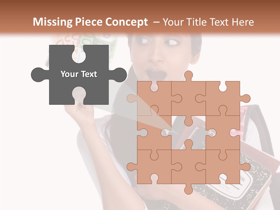 European Cash Girl PowerPoint Template