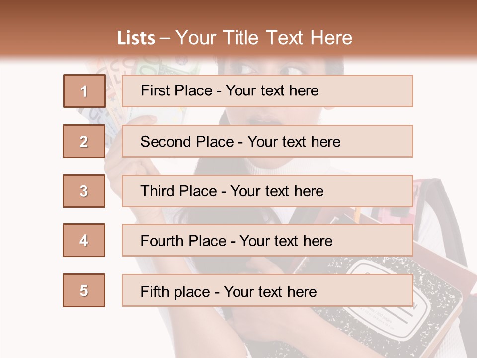 European Cash Girl PowerPoint Template