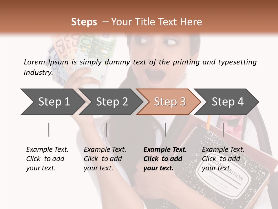 European Cash Girl PowerPoint Template