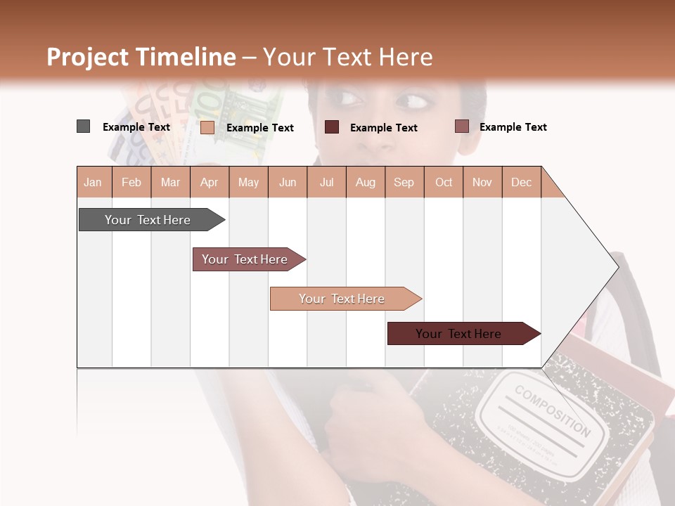 European Cash Girl PowerPoint Template