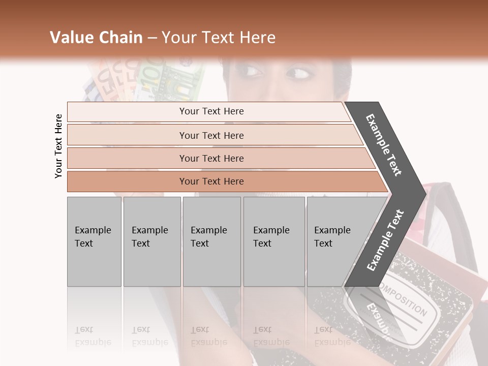 European Cash Girl PowerPoint Template