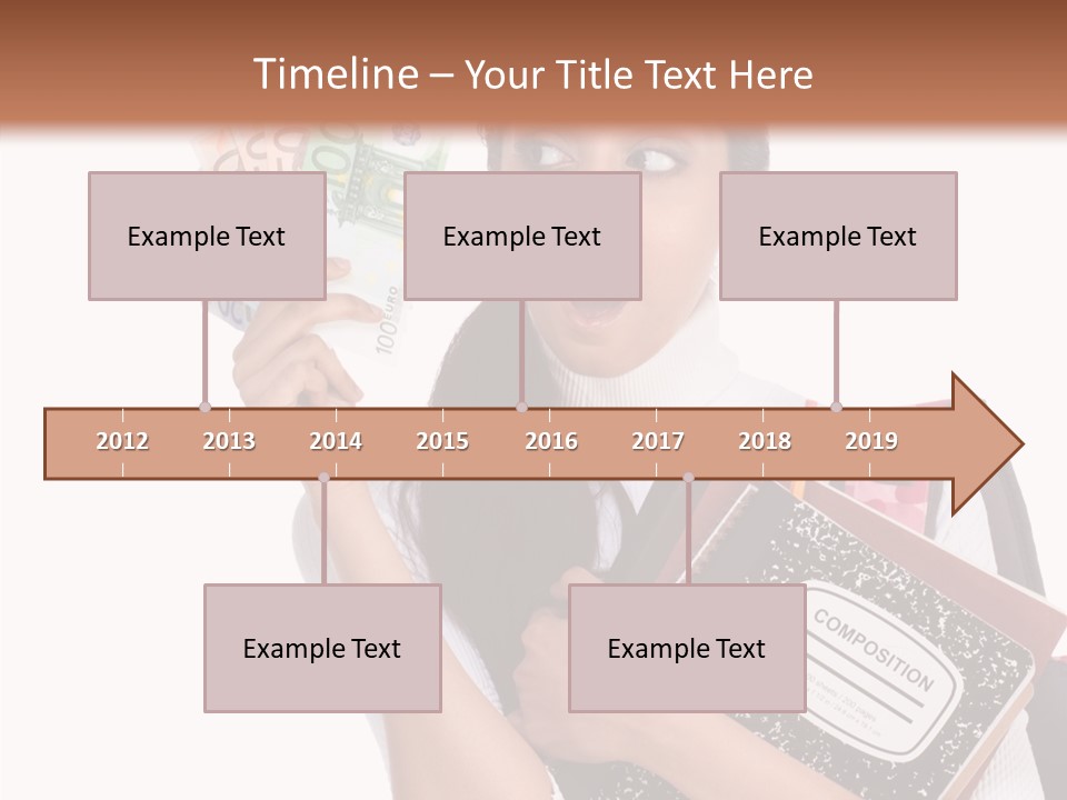 European Cash Girl PowerPoint Template