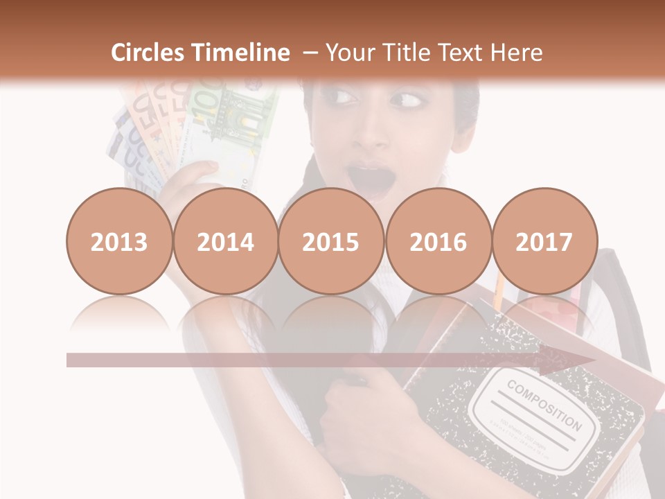 European Cash Girl PowerPoint Template