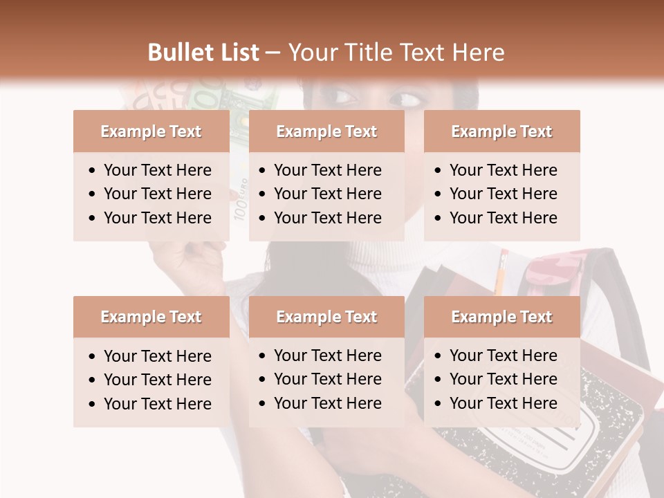 European Cash Girl PowerPoint Template