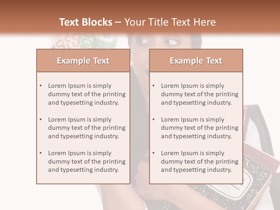 European Cash Girl PowerPoint Template