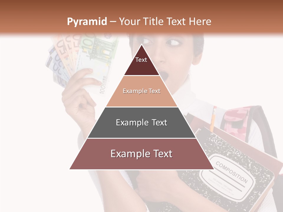 European Cash Girl PowerPoint Template