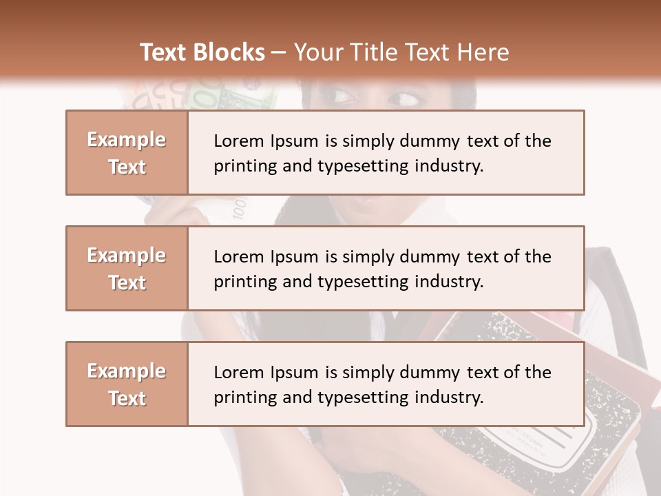 European Cash Girl PowerPoint Template