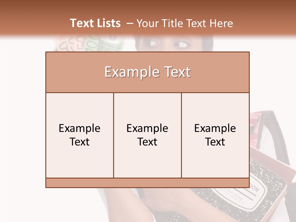 European Cash Girl PowerPoint Template