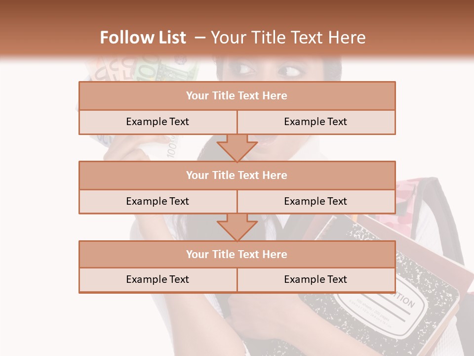 European Cash Girl PowerPoint Template