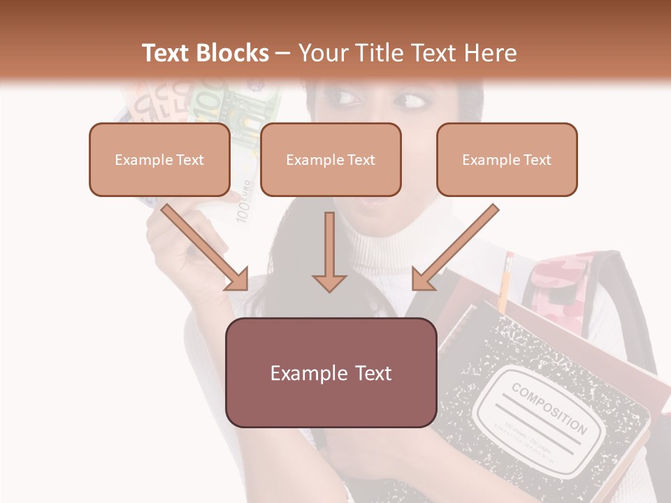 European Cash Girl PowerPoint Template