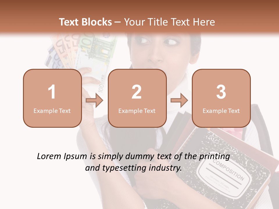 European Cash Girl PowerPoint Template