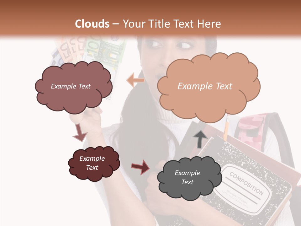 European Cash Girl PowerPoint Template