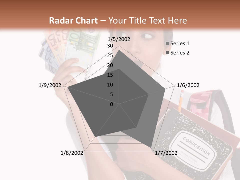European Cash Girl PowerPoint Template