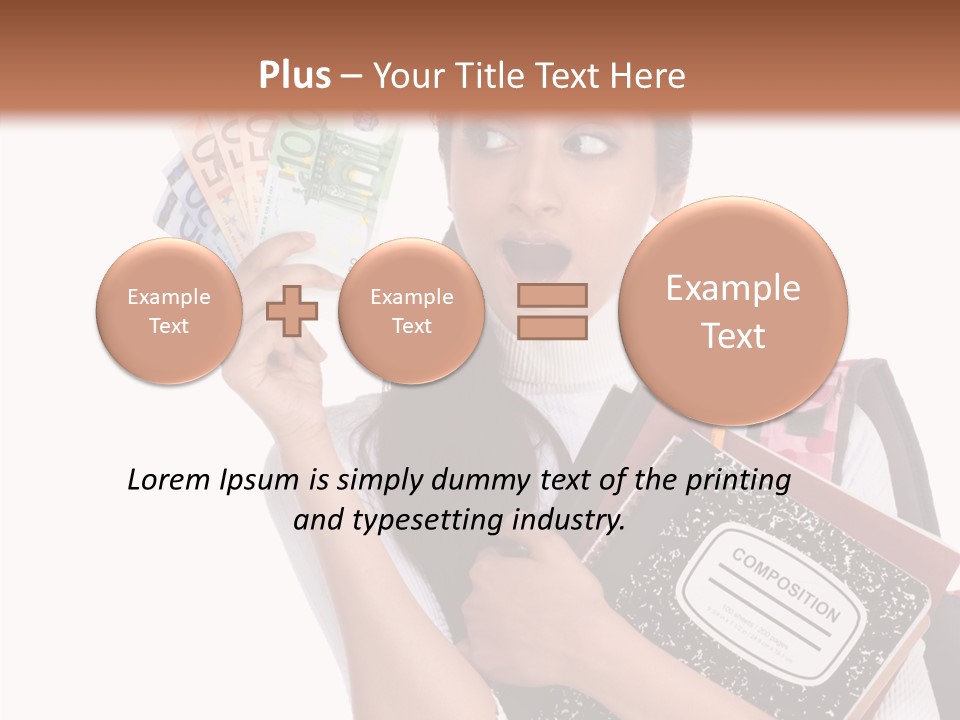 European Cash Girl PowerPoint Template