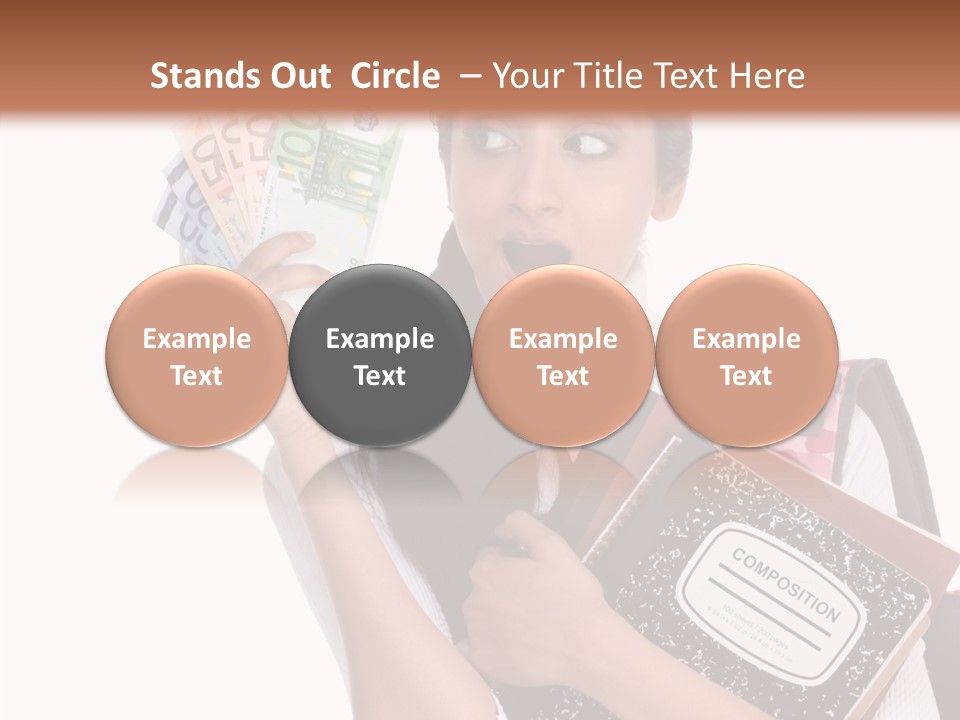 European Cash Girl PowerPoint Template