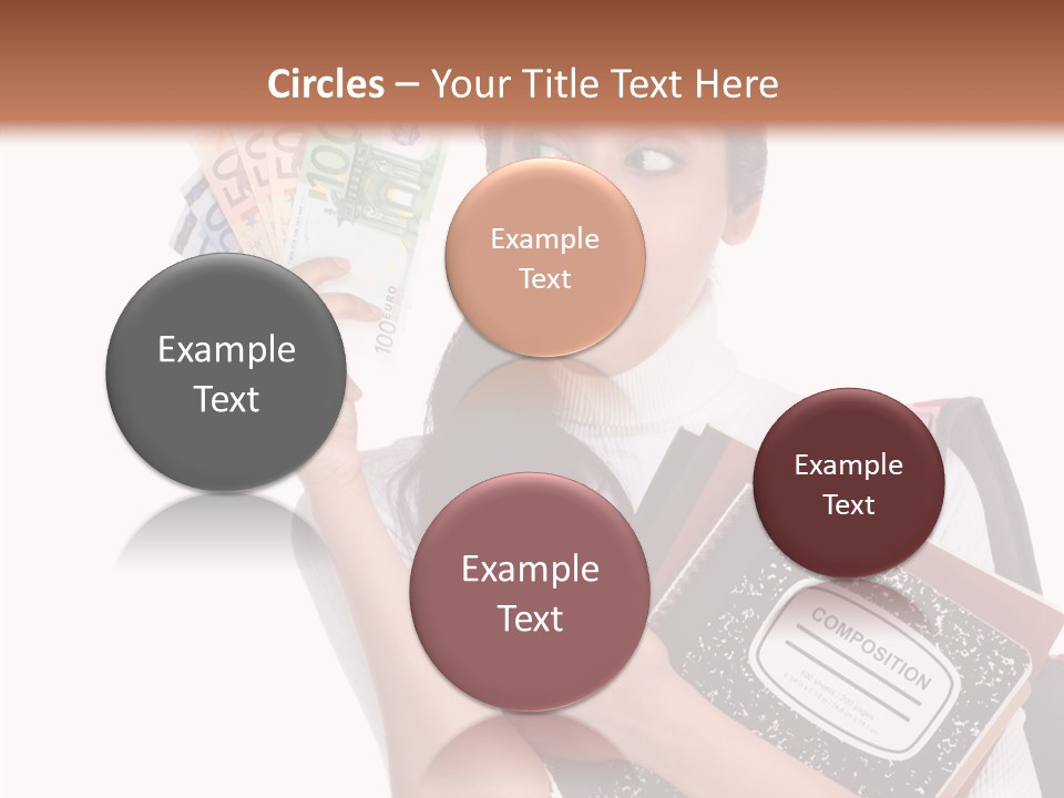 European Cash Girl PowerPoint Template