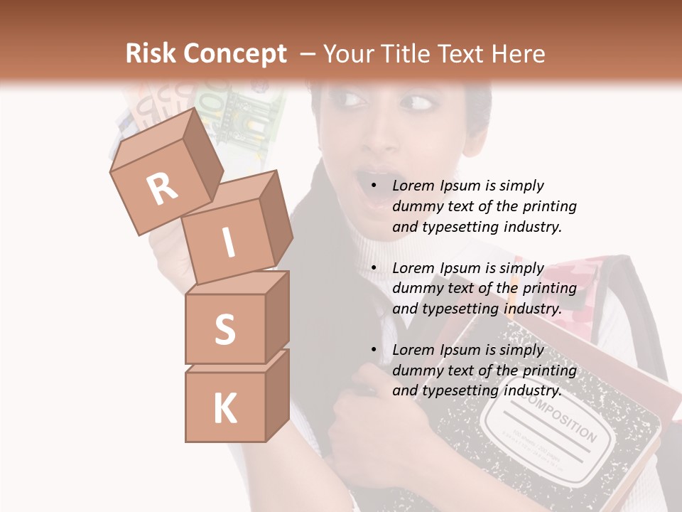 European Cash Girl PowerPoint Template