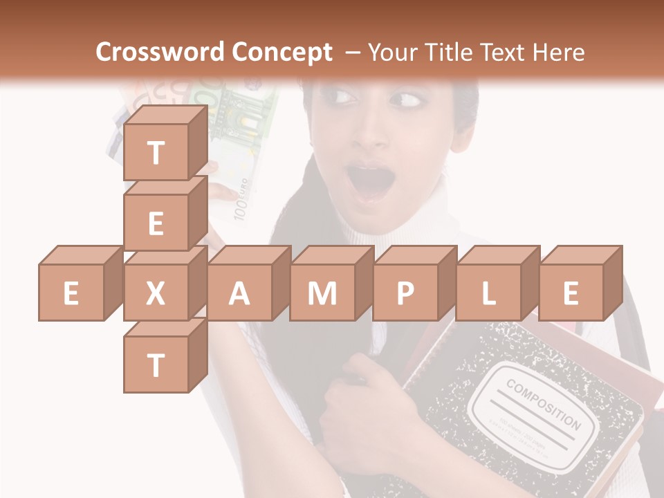 European Cash Girl PowerPoint Template