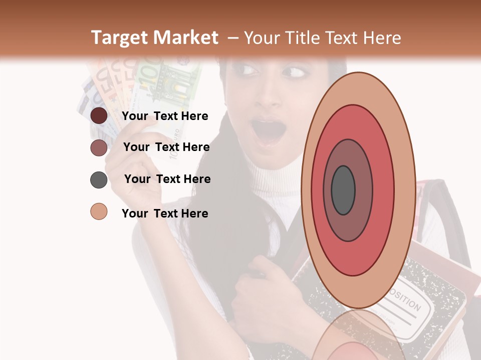 European Cash Girl PowerPoint Template