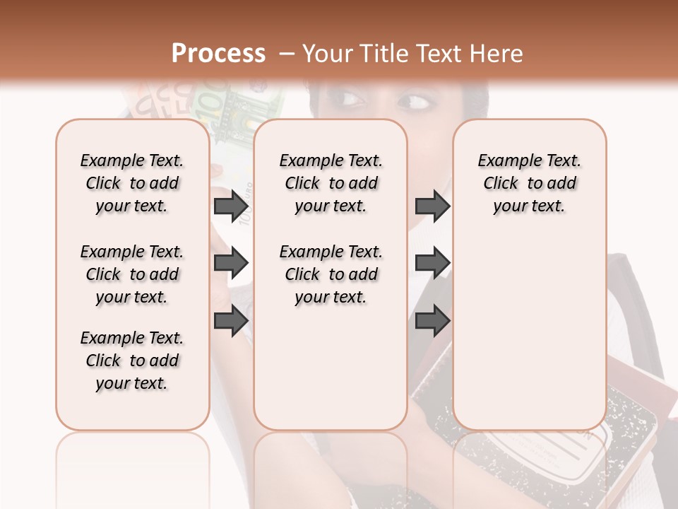 European Cash Girl PowerPoint Template