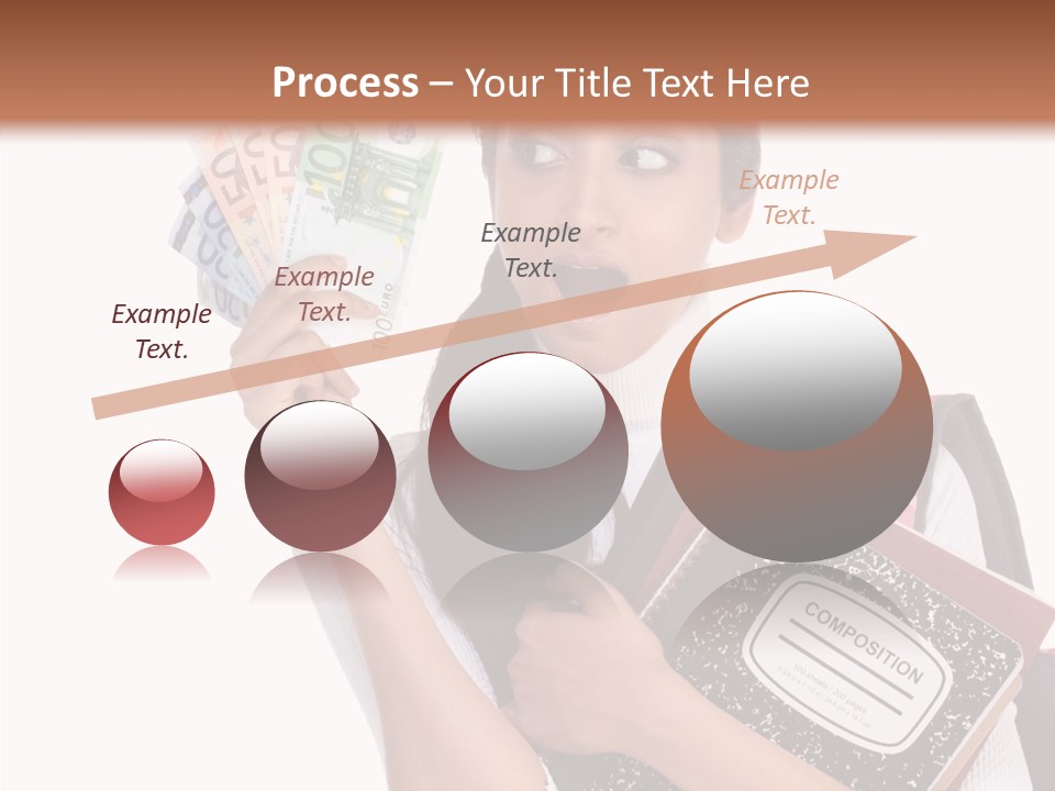 European Cash Girl PowerPoint Template