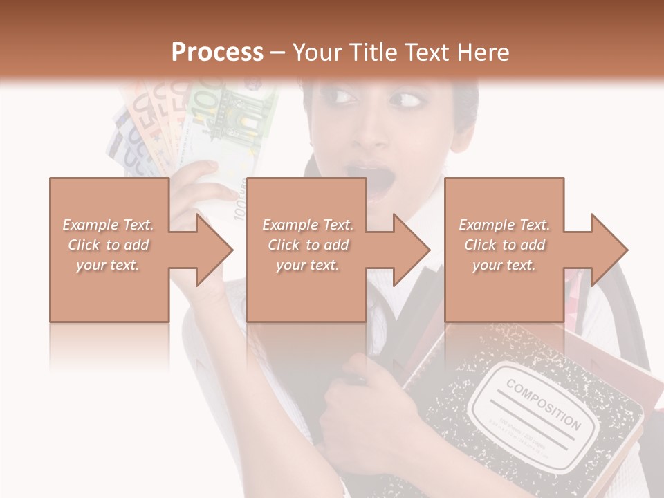 European Cash Girl PowerPoint Template