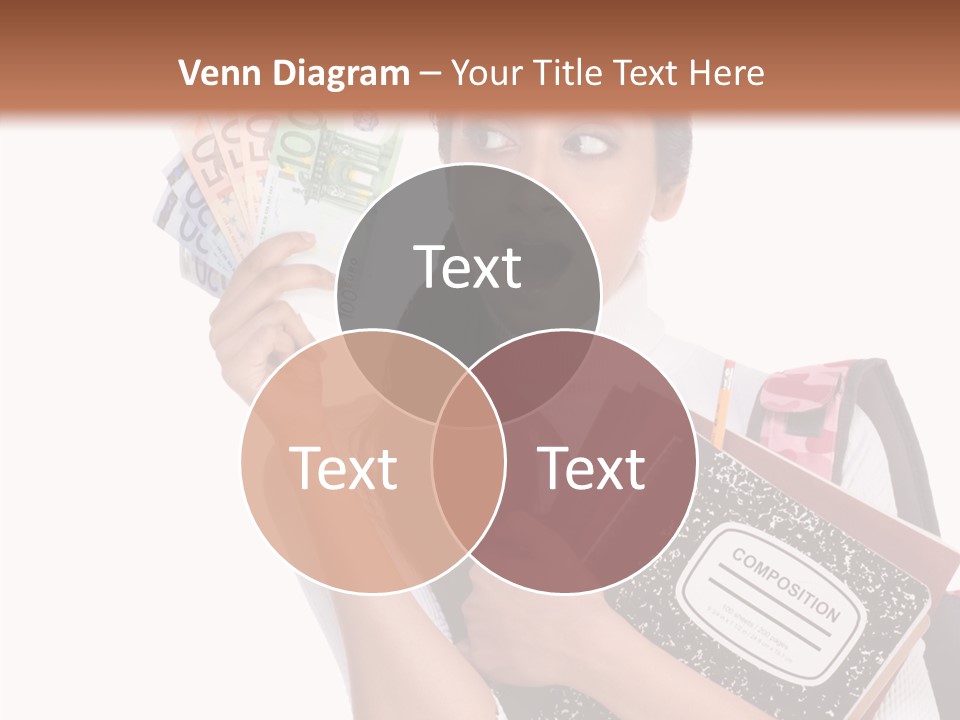 European Cash Girl PowerPoint Template