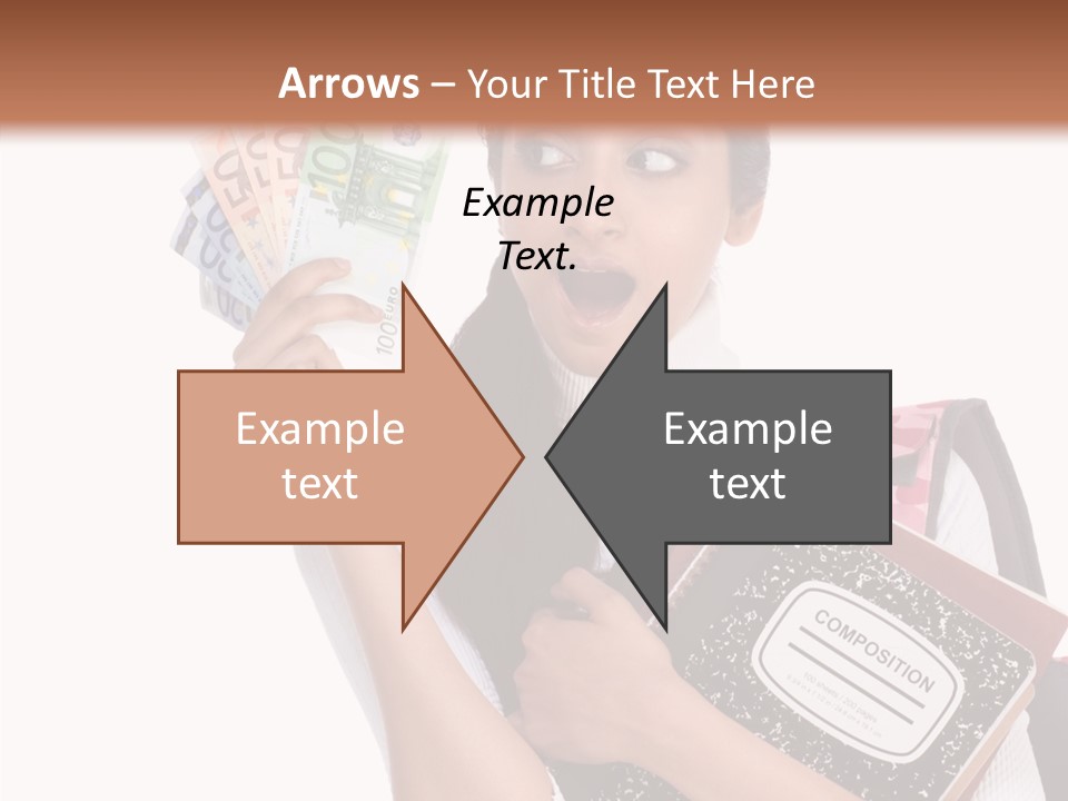 European Cash Girl PowerPoint Template