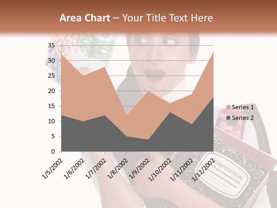 European Cash Girl PowerPoint Template