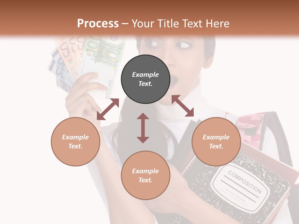 European Cash Girl PowerPoint Template