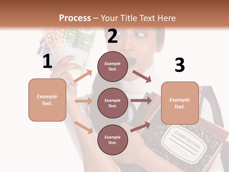 European Cash Girl PowerPoint Template