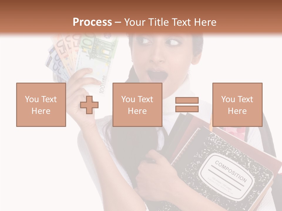 European Cash Girl PowerPoint Template