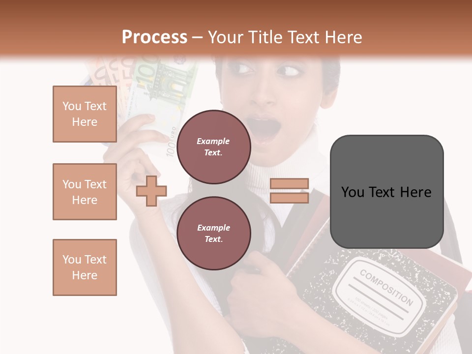 European Cash Girl PowerPoint Template