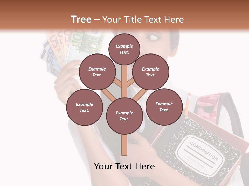 European Cash Girl PowerPoint Template