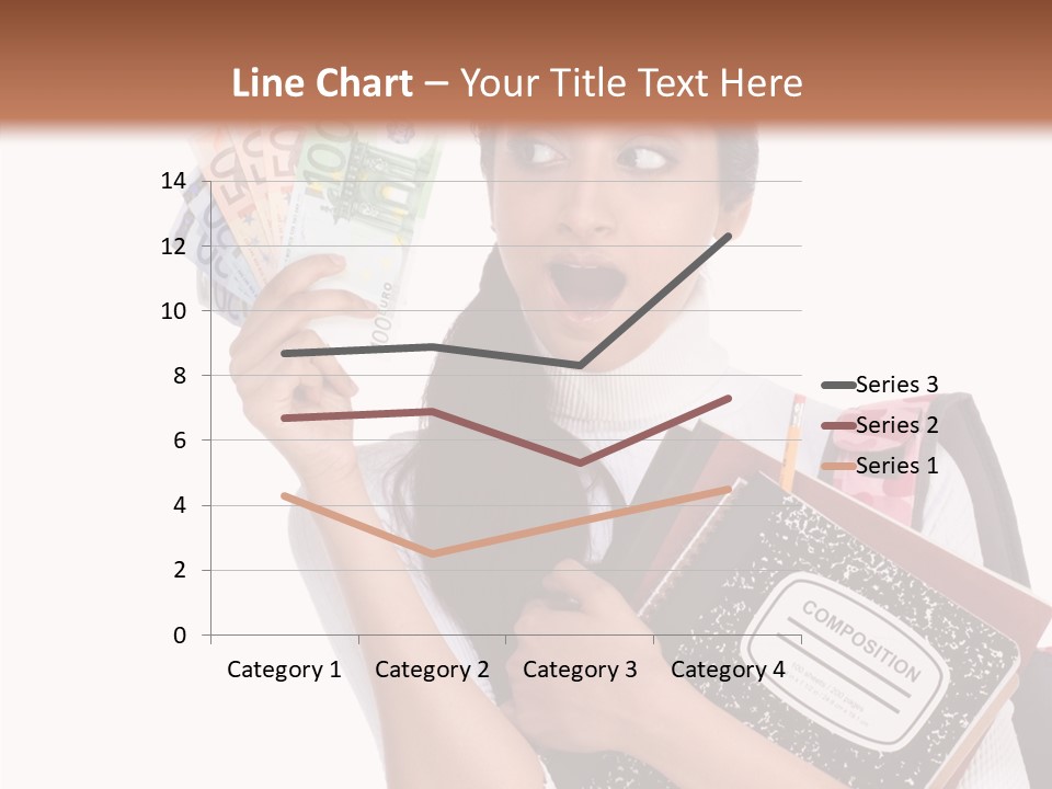 European Cash Girl PowerPoint Template