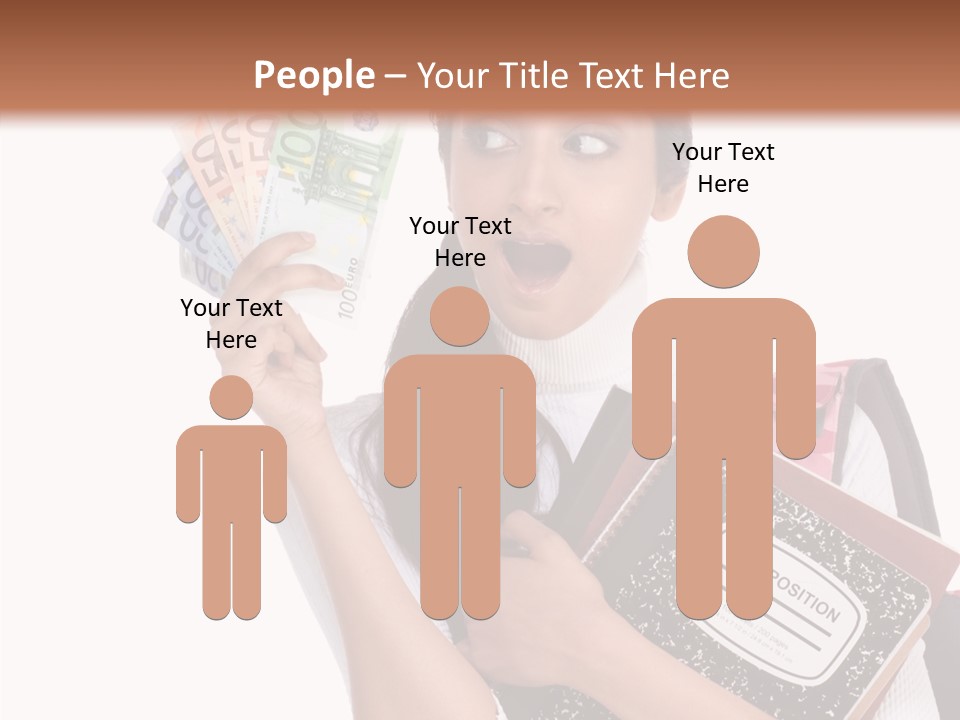 European Cash Girl PowerPoint Template