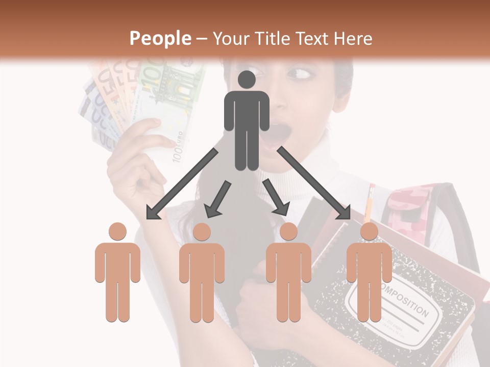 European Cash Girl PowerPoint Template