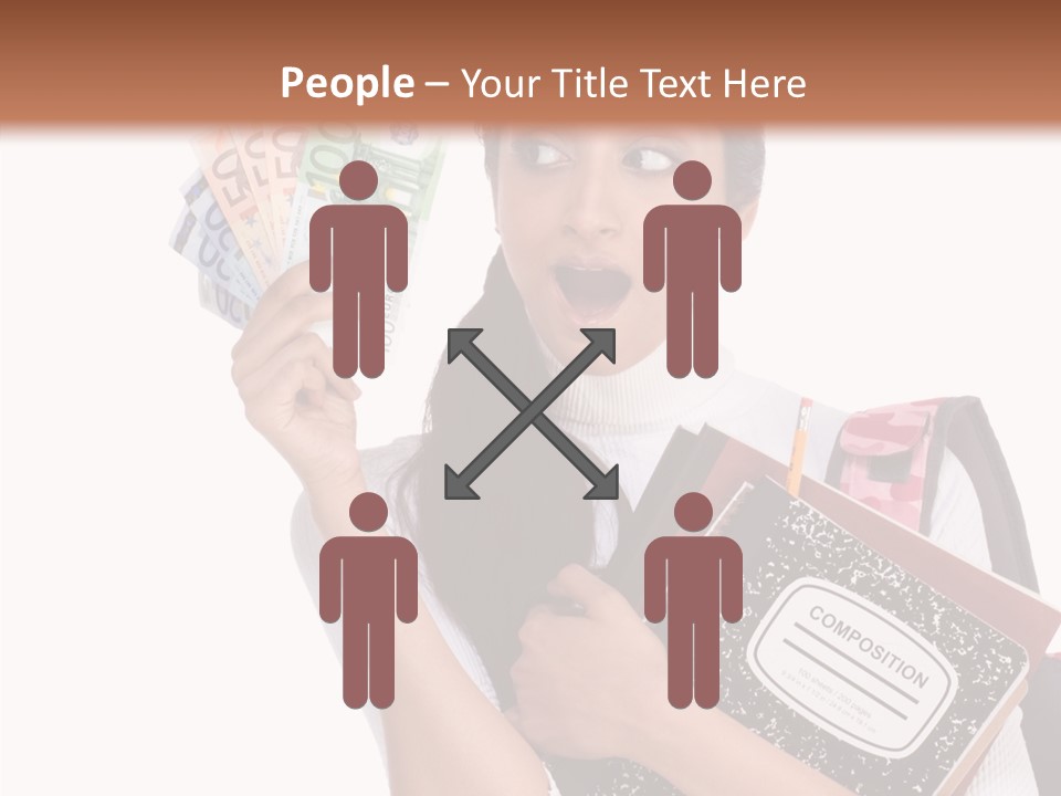 European Cash Girl PowerPoint Template