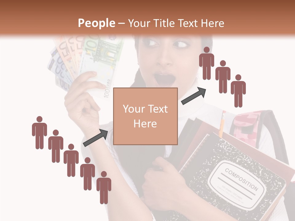 European Cash Girl PowerPoint Template