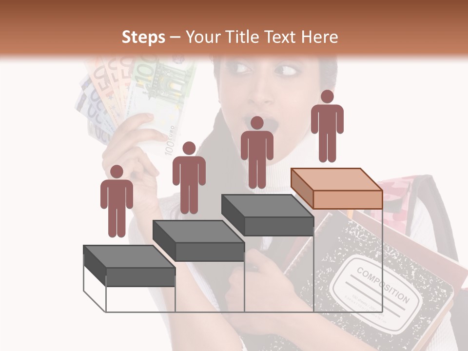 European Cash Girl PowerPoint Template