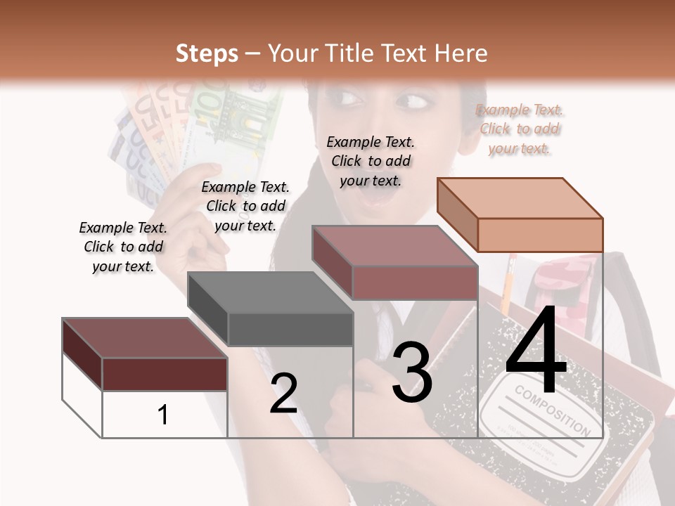 European Cash Girl PowerPoint Template