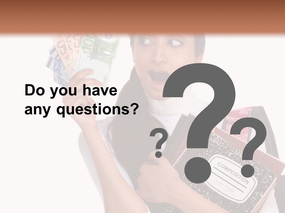 European Cash Girl PowerPoint Template