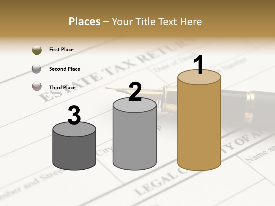 A Pen Sitting On Top Of A Paper PowerPoint Template