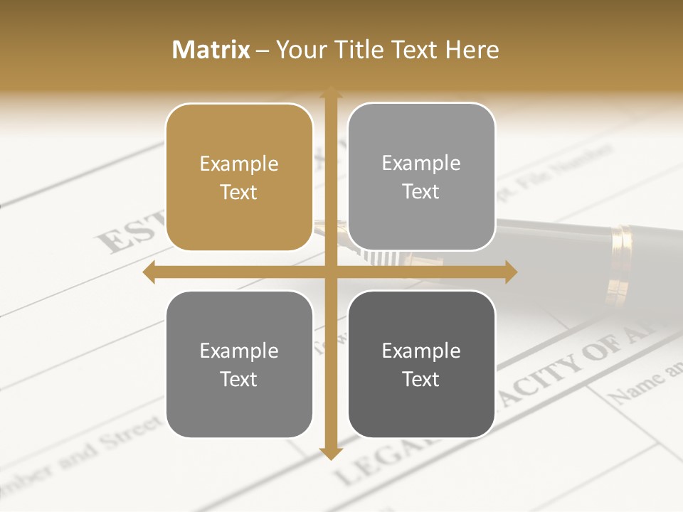 A Pen Sitting On Top Of A Paper PowerPoint Template
