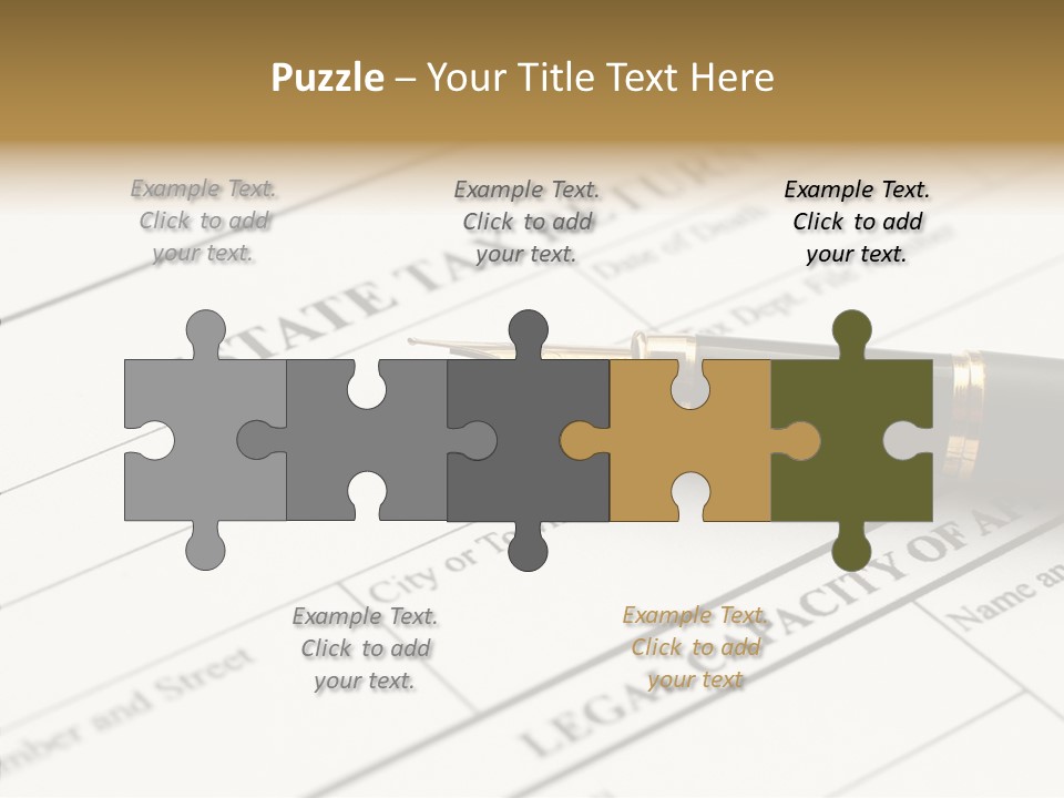 A Pen Sitting On Top Of A Paper PowerPoint Template