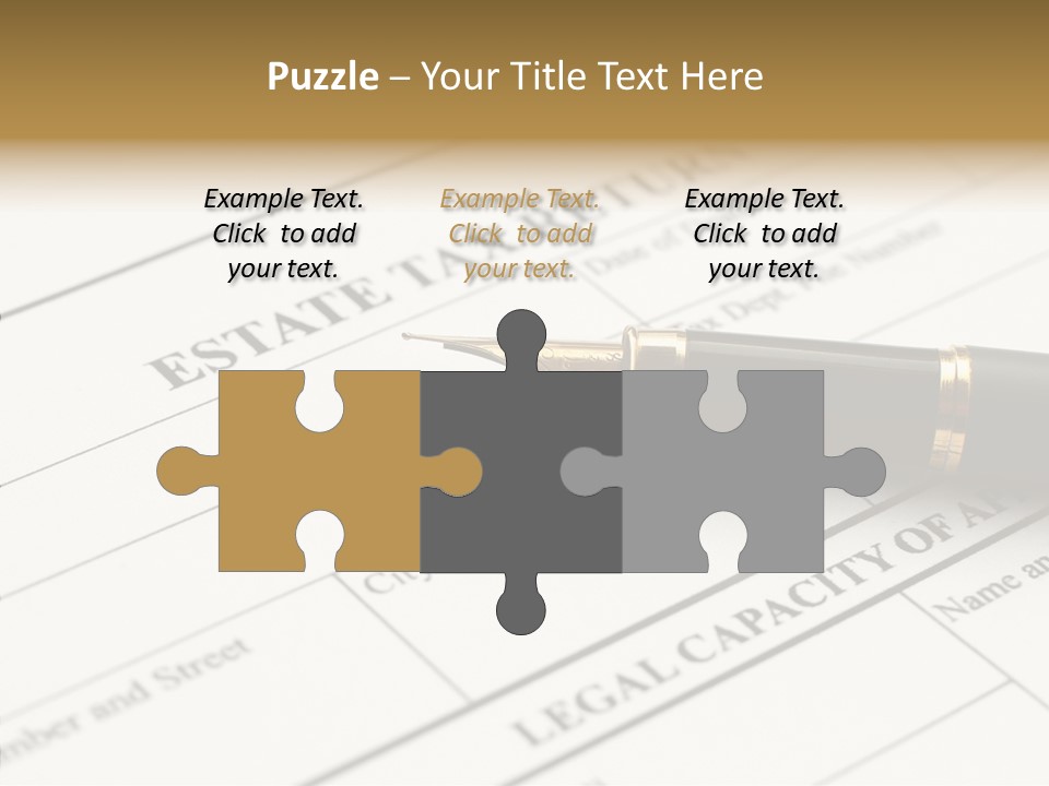 A Pen Sitting On Top Of A Paper PowerPoint Template