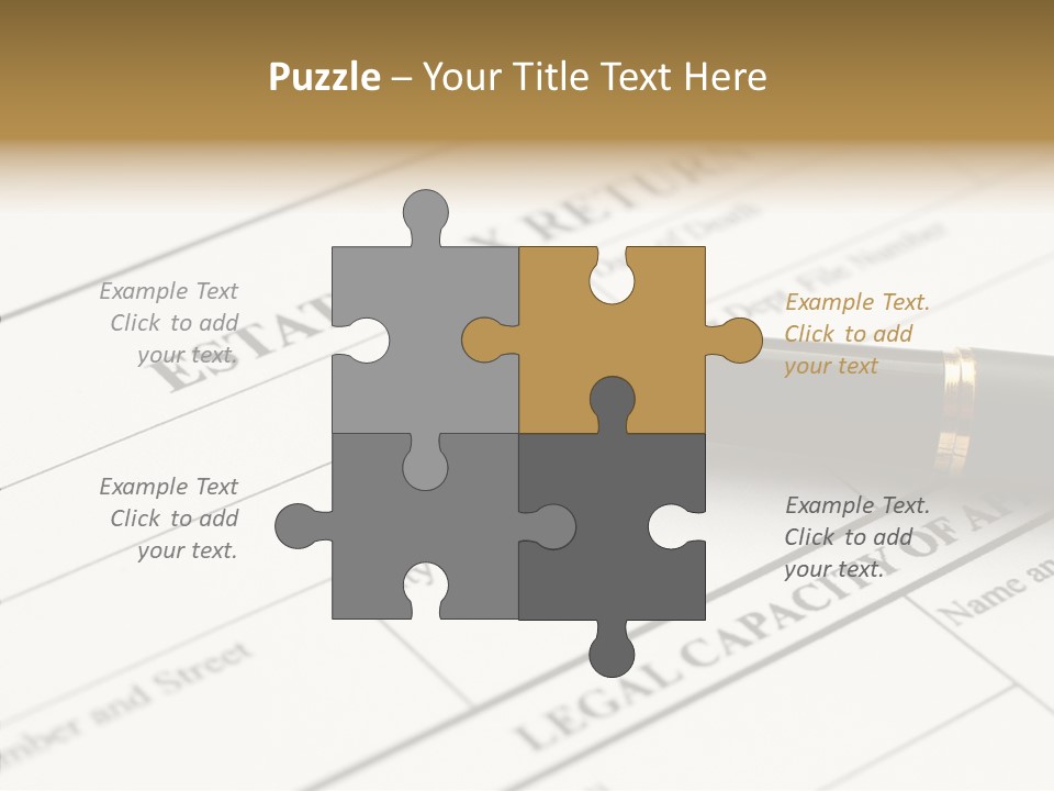 A Pen Sitting On Top Of A Paper PowerPoint Template